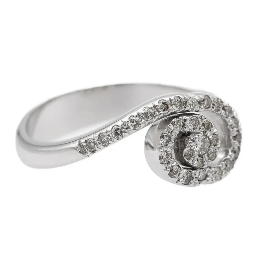 Bague or blanc diamant