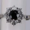 Bague Or blanc Diamant & Saphir