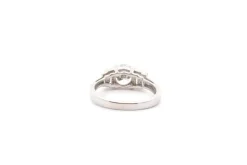 Bague or blanc diamant 0,99ct I/VS1