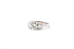 Bague or blanc diamant 0,99ct I/VS1