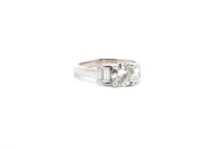 Bague or blanc diamant 0,99ct I/VS1