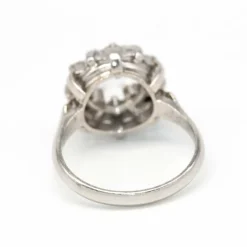 Bague or blanc diamant et béryl