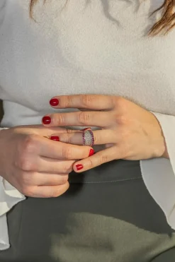 Bague Or blanc Diamant, Rubis