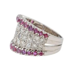 Bague Or blanc Diamant, Rubis