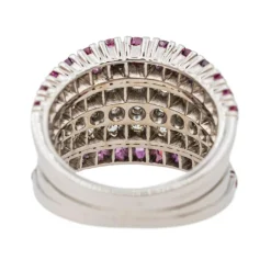 Bague Or blanc Diamant, Rubis