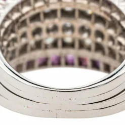 Bague Or blanc Diamant, Rubis