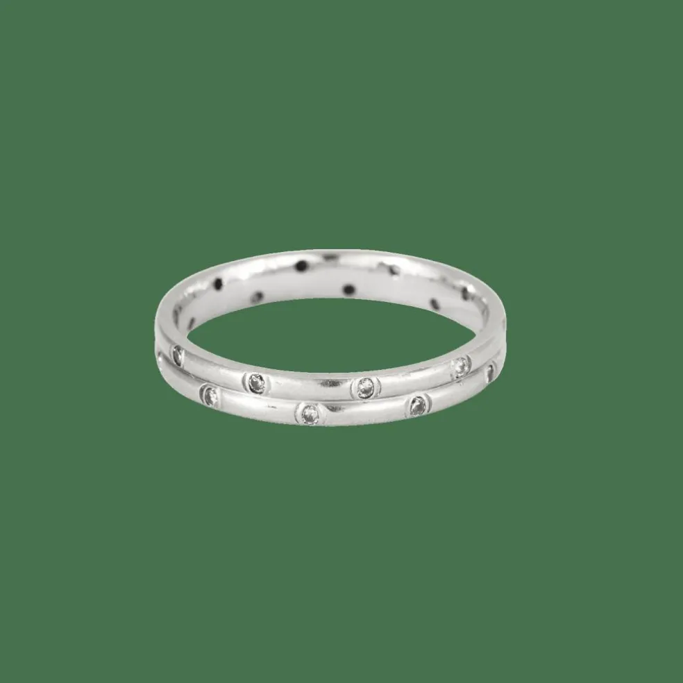 Bague or blanc diamants