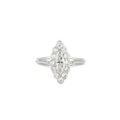 Bague or blanc, diamants