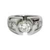 Bague or blanc diamants