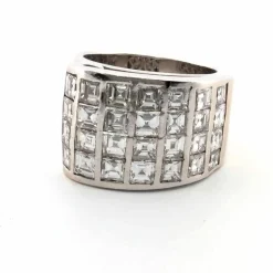 Bague or blanc diamants
