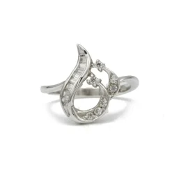 Bague or blanc diamants
