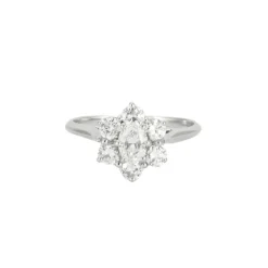 Bague or blanc, diamants