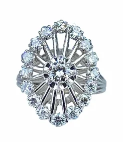 Bague or blanc diamants