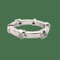 Bague or blanc diamants