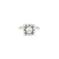 Bague or blanc diamants