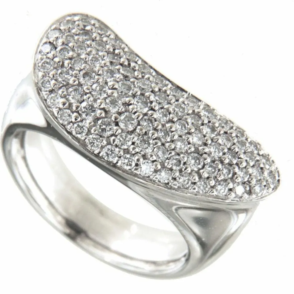 Bague or blanc diamants