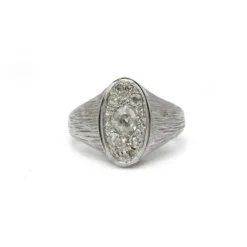 Bague or blanc diamants