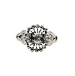 Bague or blanc diamants