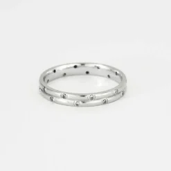 Bague or blanc diamants