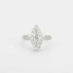 Bague or blanc, diamants