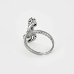 Bague or blanc diamants