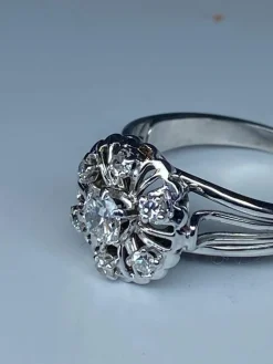 Bague Or blanc, diamants