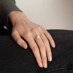 Bague or blanc, diamants