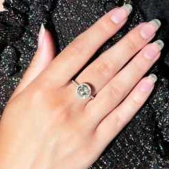 Bague or blanc diamants