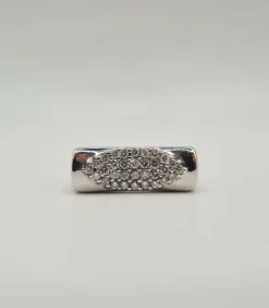 Bague or blanc diamants