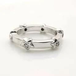 Bague or blanc diamants