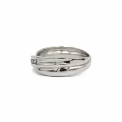 Bague or blanc diamants