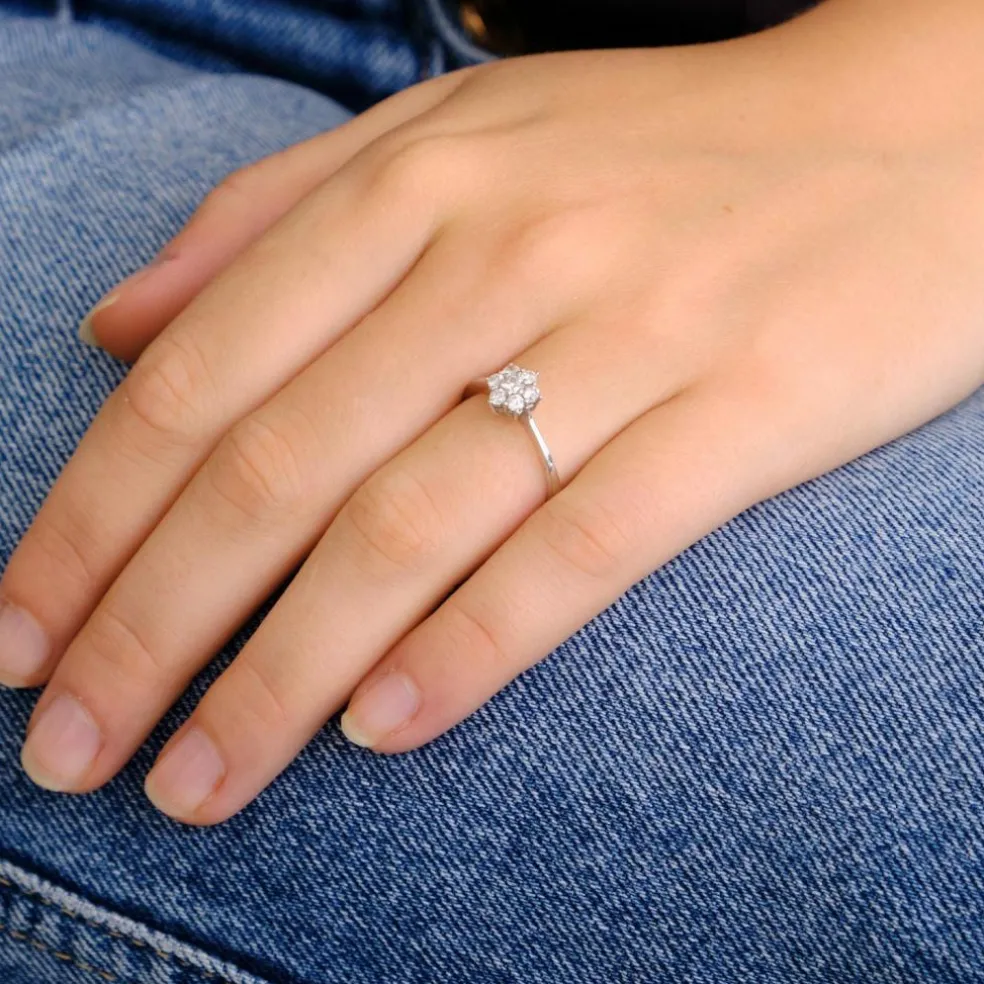 Bague Or blanc Diamants