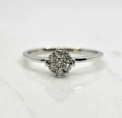 Bague or blanc diamants