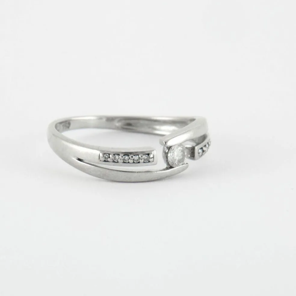 Bague Or blanc diamants