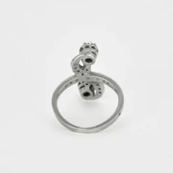 Bague or blanc diamants