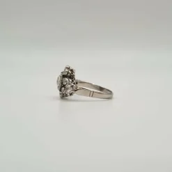 Bague or blanc diamants