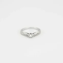 Bague or blanc diamants