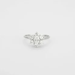 Bague or blanc, diamants