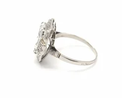 Bague or blanc diamants