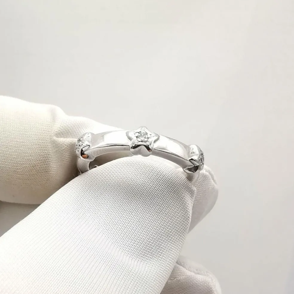 Bague or blanc diamants