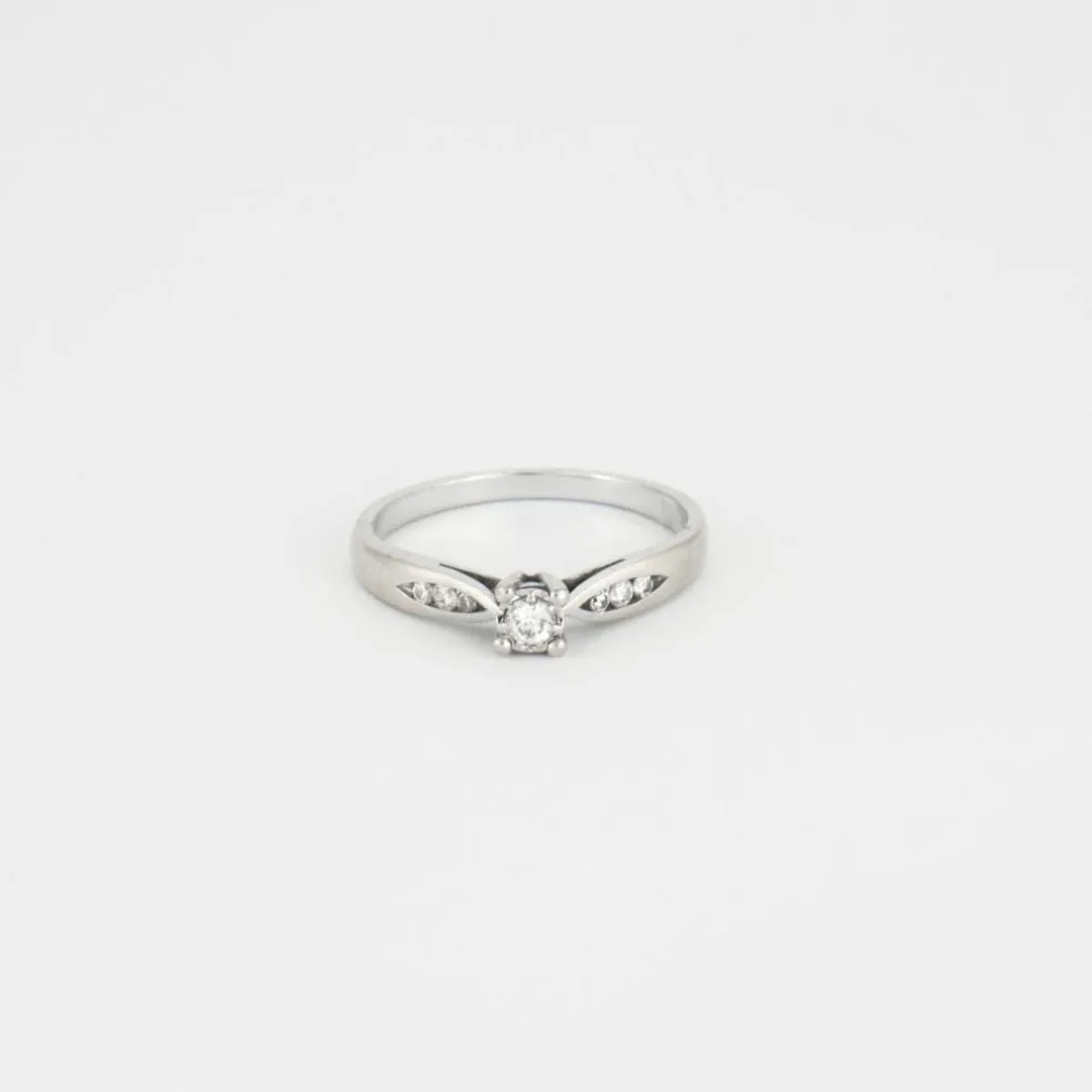 Bague or blanc diamants