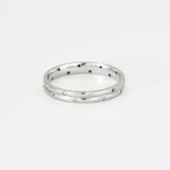 Bague or blanc diamants