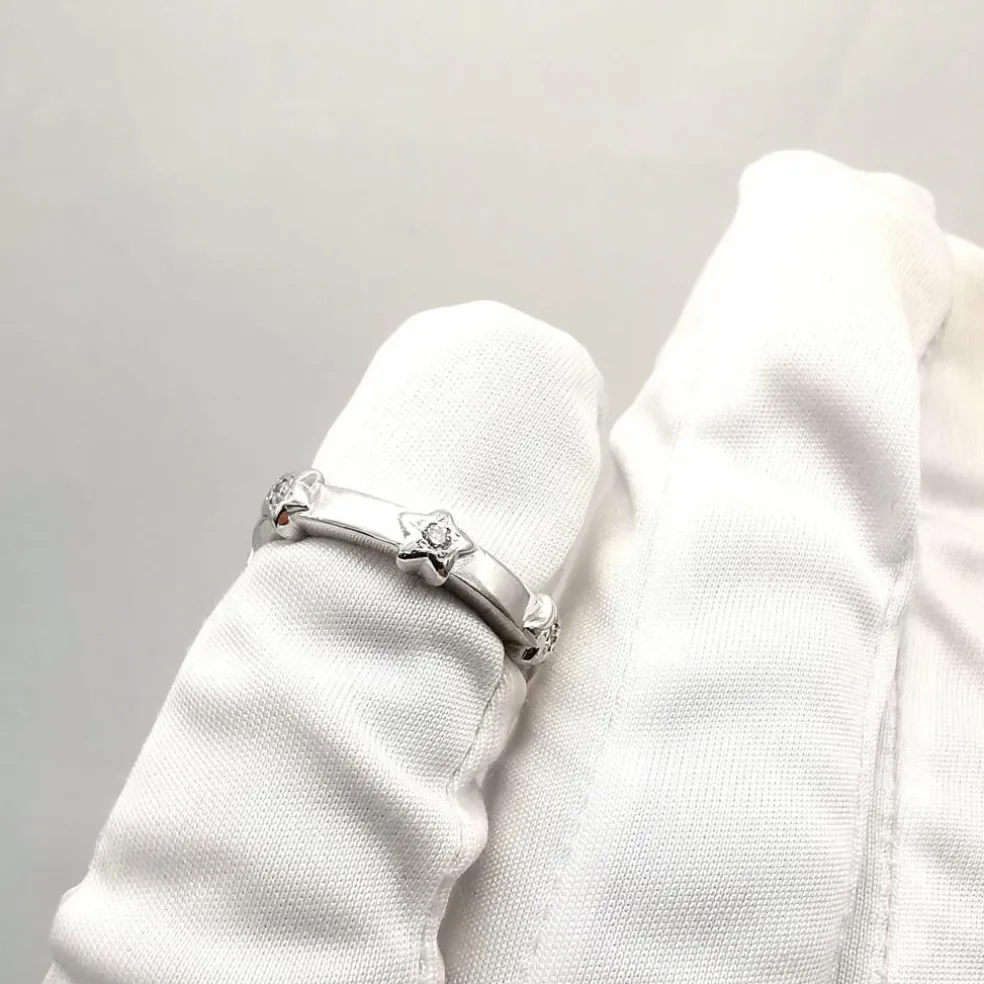 Bague or blanc diamants