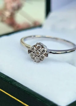 Bague or blanc diamants