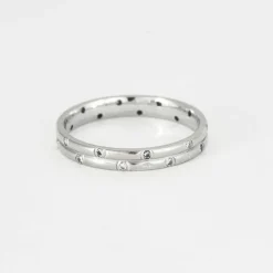 Bague or blanc diamants