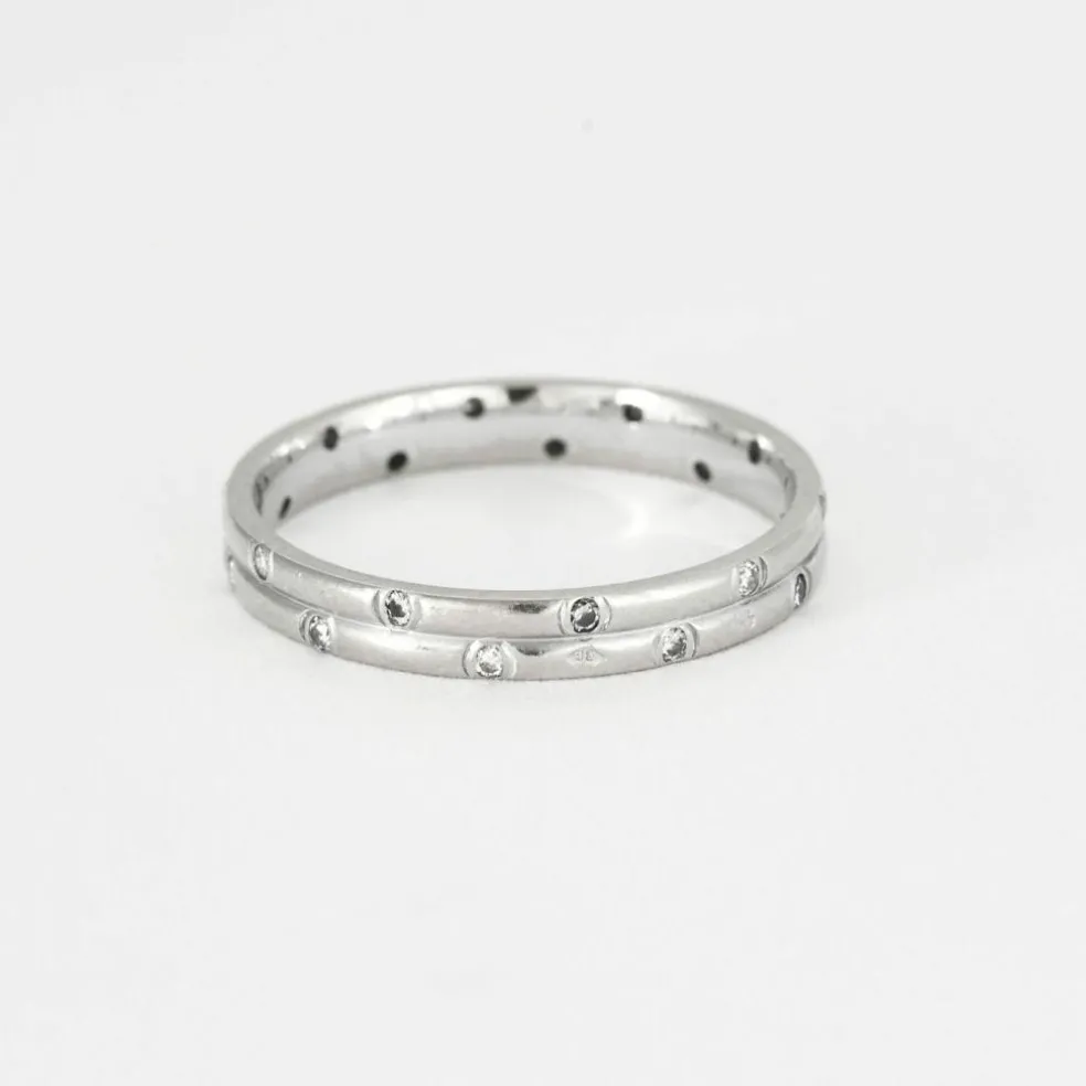 Bague or blanc diamants