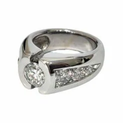 Bague or blanc diamants