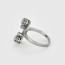 Bague or blanc diamants