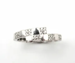 Bague or blanc diamants