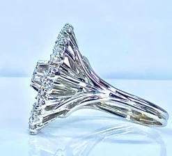 Bague or blanc diamants